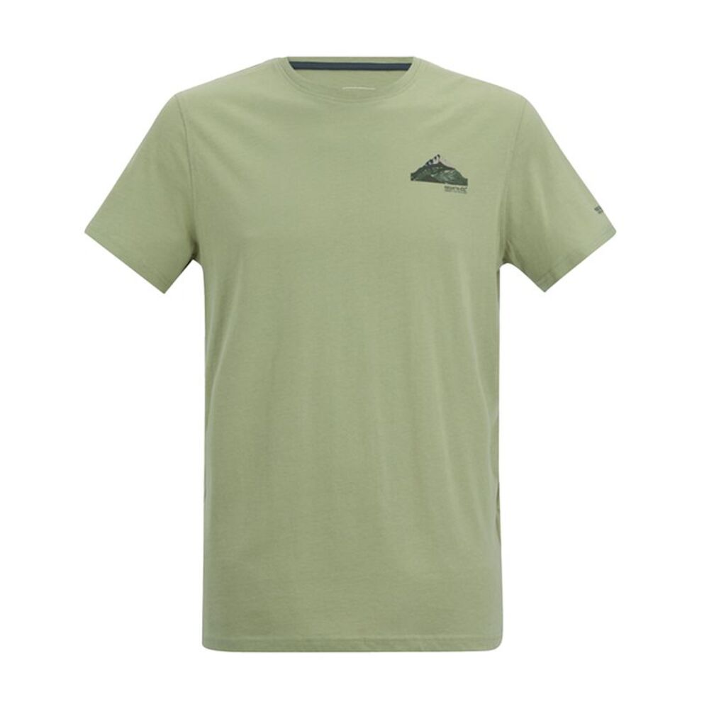 Regatta Mens Breezed Moon Mountain T-Shirt / Light Sage